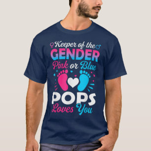 Camiseta Baby Gender Reveal Shower Pink Or Blue Pops Loves