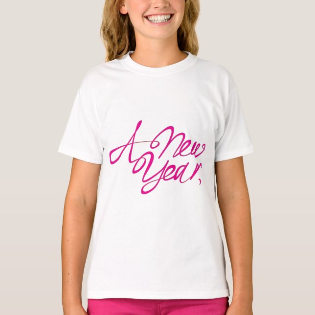 Camiseta Baby Girl Happy New Year T-Shirt  (Anverso)