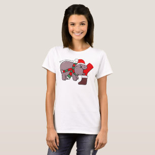 Camiseta Baby Hippo Navidades Moo Deng Lover