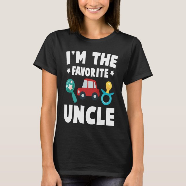 Camiseta Baby  I'm The Favorite Uncle  Fire Truck  Baby Sho (Anverso)