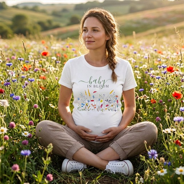 Camiseta Baby in Bloom Wildflower Meadow Baby Shower (Subido por el creador)