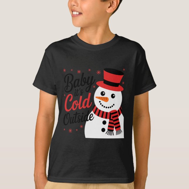 Camiseta Baby It's Cold Outside Retro Christmas Long Sleeve (Anverso)