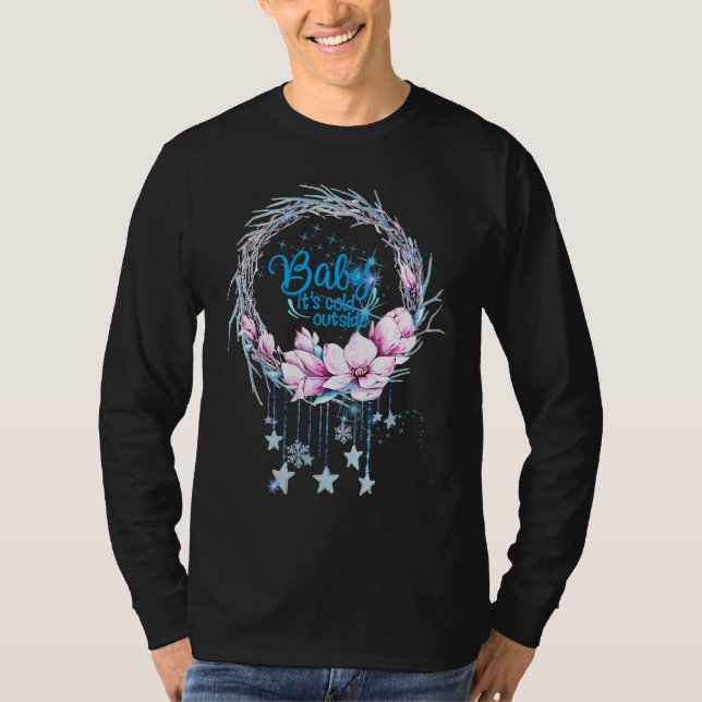 Camiseta BABY IT'S COLD Winter Christmas Wreath Dream catch (Anverso)