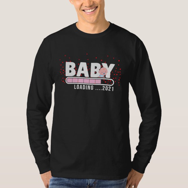 Camiseta Baby loading 2021 Loading Baby Shower Pregnancy An (Anverso)