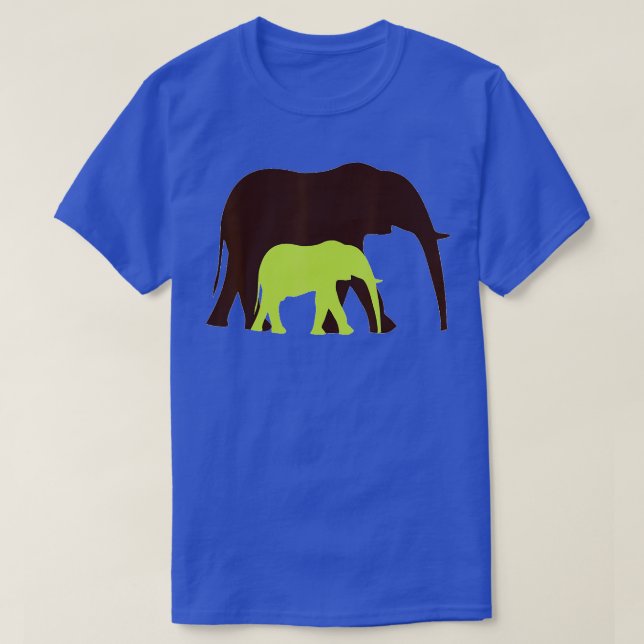 Camiseta Baby Mama Elephant Wildlife Safari Jungle Zoo (Diseño del anverso)