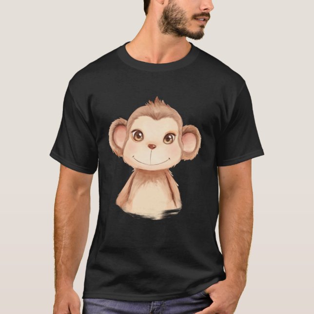 Camiseta Baby Monkey Infant Watercolor (Anverso)