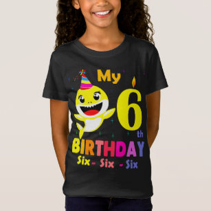 Camiseta Baby My 6th Birthday - Baby Fiesta Shark Gifts