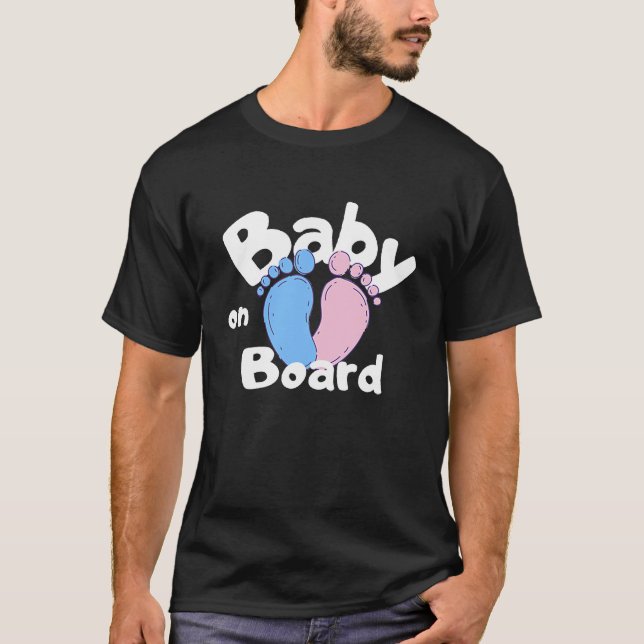 Camiseta Baby On Board Saying Baby Belly Birth Pregnancy (Anverso)
