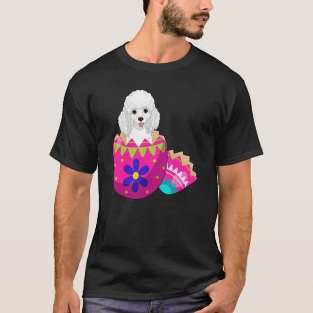 Camiseta Baby Poodle Hatching From Easter Egg Easter Day (Anverso)