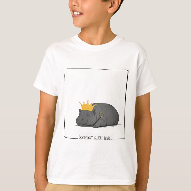 Camiseta Baby Pygmy Hippo-Goodnight Sweet Prince (Anverso)