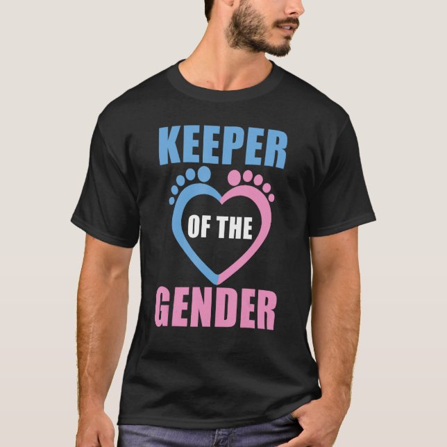 Camiseta baby reveal party gender reveal keeper of the gend (Anverso)