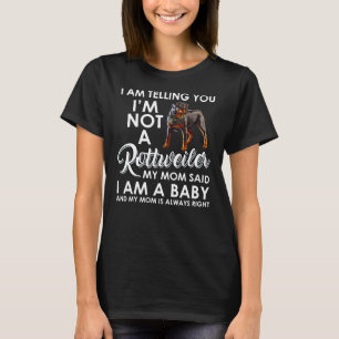 Camiseta Baby Rottweiler Mom Cute Para Los Amantes De Rottw