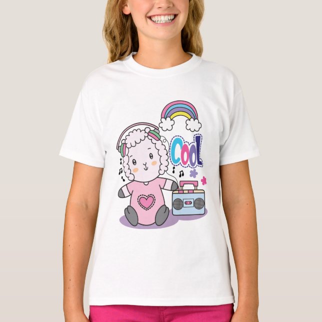 Camiseta Baby Sheep Funny Cute Chica (Anverso)