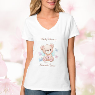 Camiseta Baby Shower Bears and Butterflies