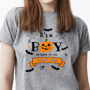 Camiseta Baby Shower de calabaza de calabaza de Halloween "