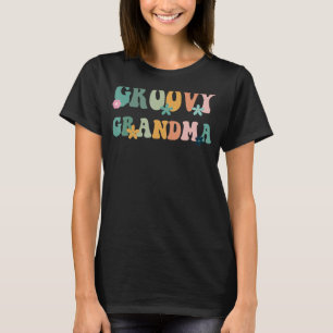 Camiseta Baby Shower de la familia Groovy Grandma Retro