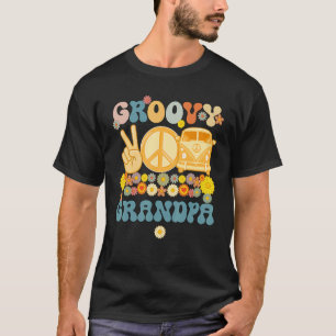 Camiseta Baby Shower de la familia Groovy Grandpa Retro Mat