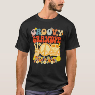 Camiseta Baby Shower de la familia Groovy Grandpa Retro Mat