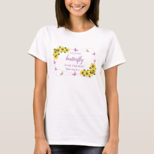 Camiseta Baby Shower de la mariposa pequeña
