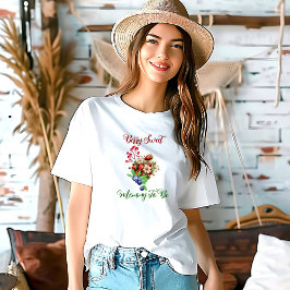 Camiseta Baby Shower de verano de fresa roja azul Berry dul