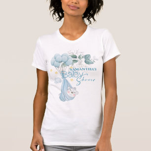 Camiseta Baby Shower. El Bebé Dormido Tiene Azul.