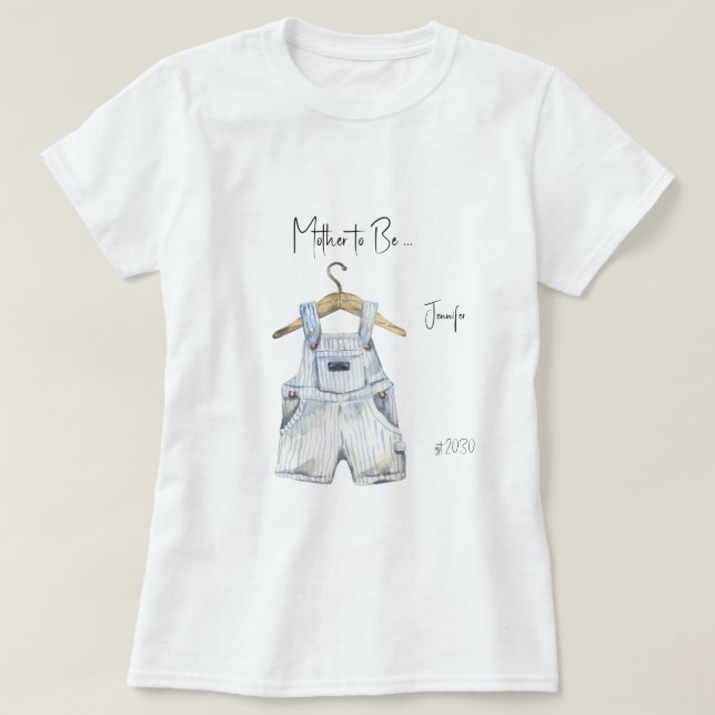 Camiseta Baby Shower madre-futura (Diseño del anverso)