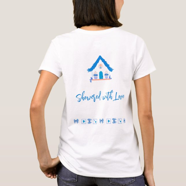 Camiseta Baby Shower personalizado con amor (Reverso)