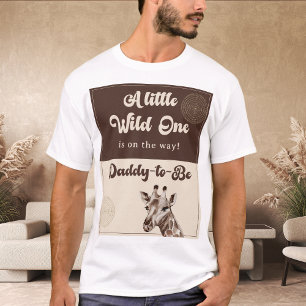 Camiseta Baby Shower Safari Papá Jirafa Futuro Papá