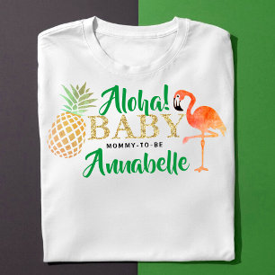 Camiseta Baby Shower Tropical Summer Beach Luau Boys