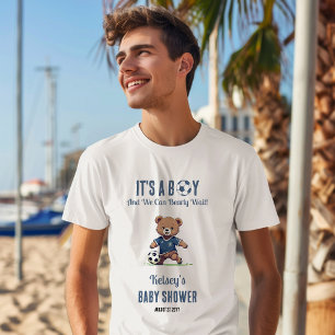 Camiseta Baby Shower, un jugador de fútbol que espera a un 