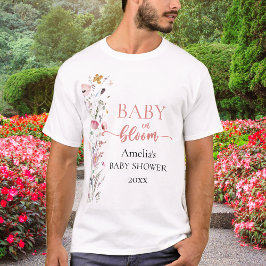 Camiseta Baby Shower Wildflower