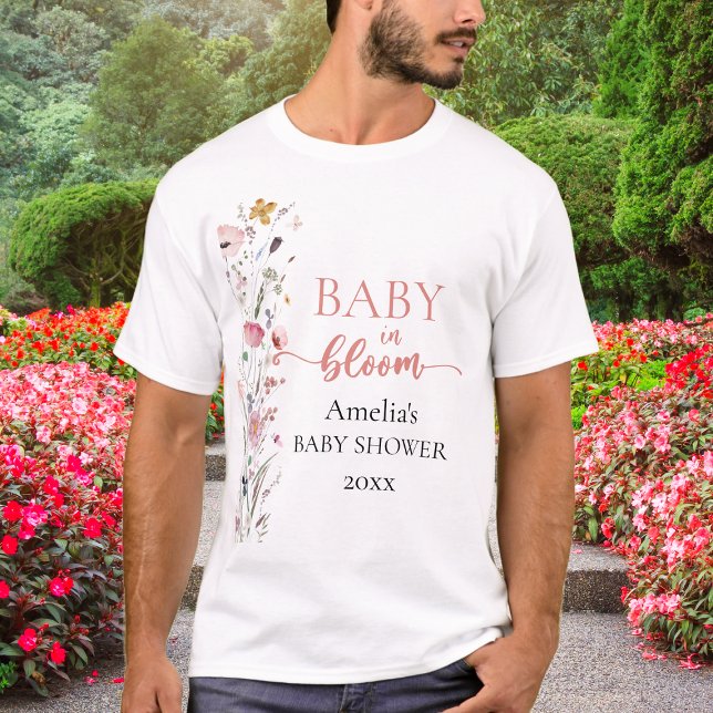 Camiseta Baby Shower Wildflower (Subido por el creador)