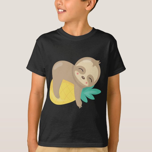 Camiseta Baby Slote Tropical Pineapple Fruit (Anverso)