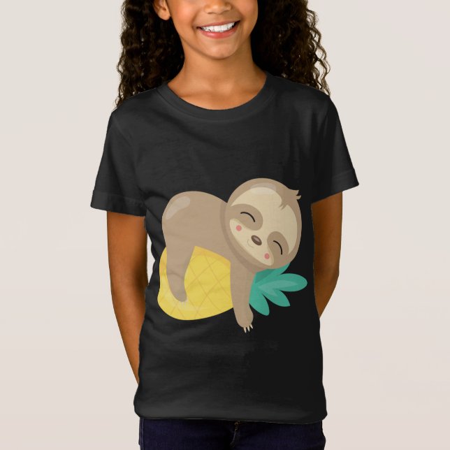 Camiseta Baby Slote Tropical Pineapple Fruit (Anverso)