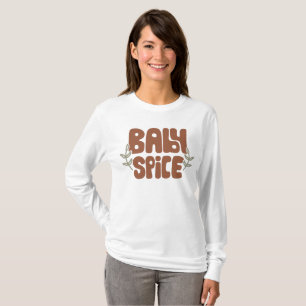 Camiseta Baby Spice Estilo Retro Floral de Otoño