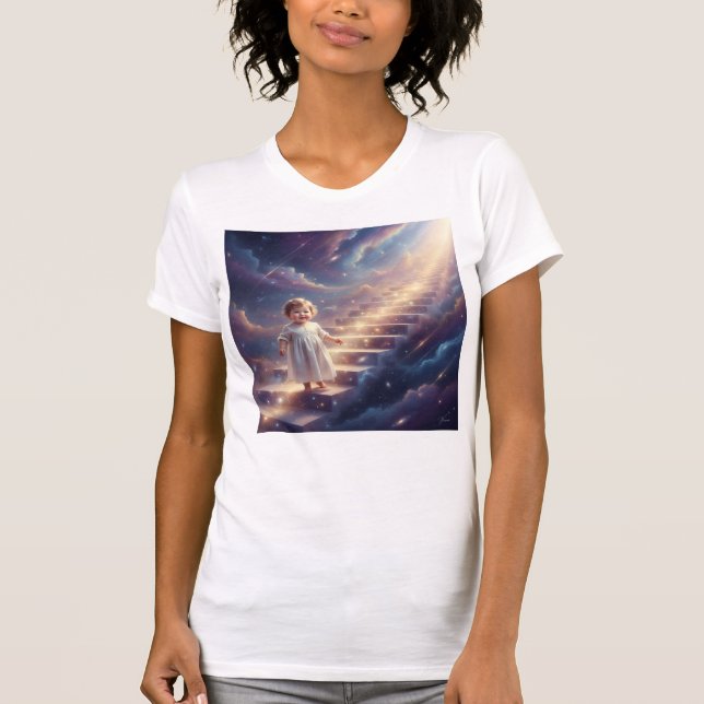 Camiseta Baby Walking Up Stairs Into the Universe Love (Anverso)