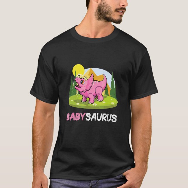 Camiseta Babysaurus Dinosaur Cute Kiddo Triceratops 2 (Anverso)