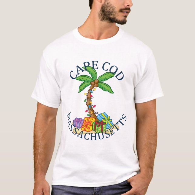 Camiseta bacalao de la capa de verano - massachusetts (Anverso)