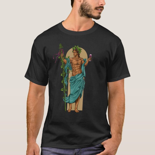 Camiseta Bacchus Dionysus, Dios De La Mitología Griega (Anverso)