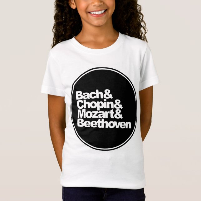 Camiseta Bach and Chopin and Mozart and Beethoven (Anverso)