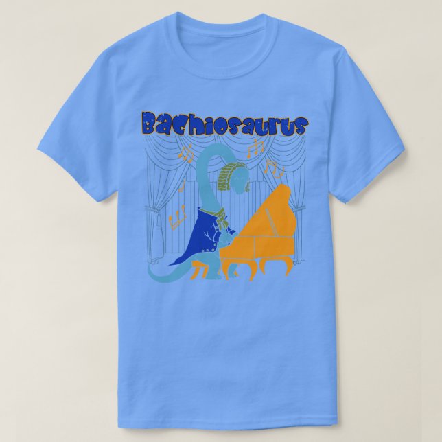 Camiseta Bach Brachiosauro, compositor de música de dinosau (Diseño del anverso)