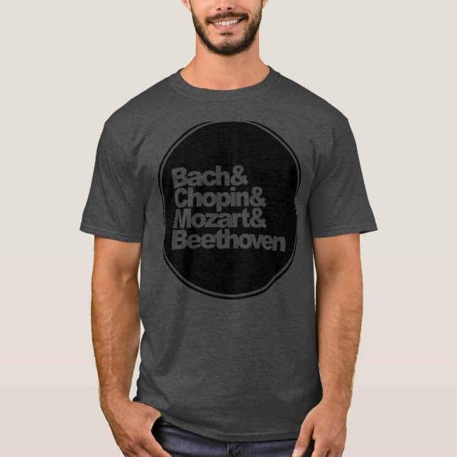 Camiseta Bach y Chopin y Mozart y Beethoven (Anverso)