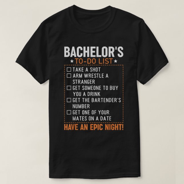 Camiseta Bachel, Fiesta Funny De La Novia Groom (Diseño del anverso)