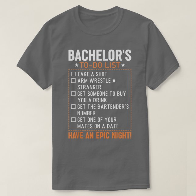 Camiseta Bachel, Fiesta Funny De La Novia Groom (Diseño del anverso)