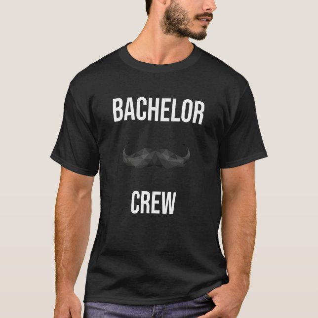 Camiseta Bachelor crew groom bride evening bachelorette par (Anverso)