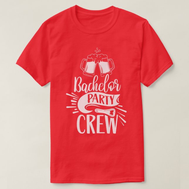 Camiseta Bachelor Party Crew Team Groom Bride  (Diseño del anverso)
