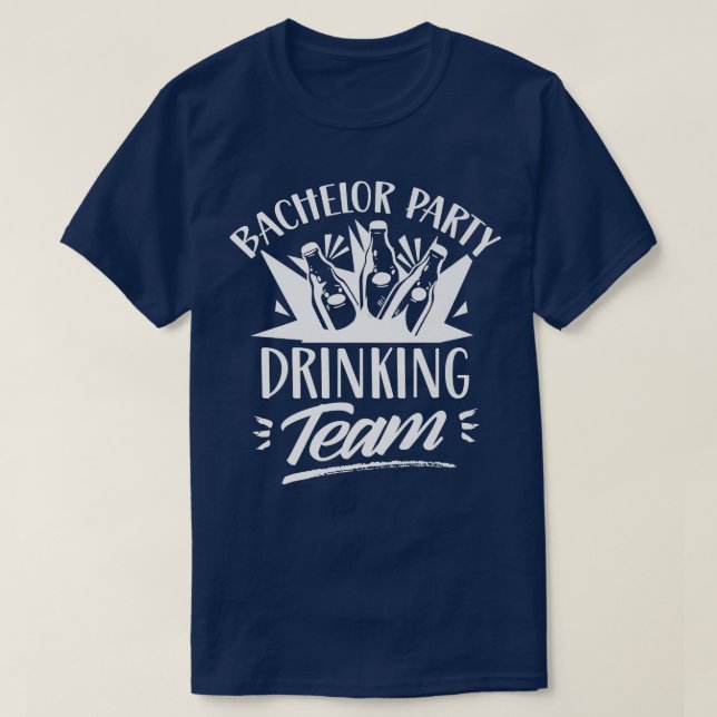 Camiseta Bachelor Party Drinking Team Bride Groom  (Diseño del anverso)