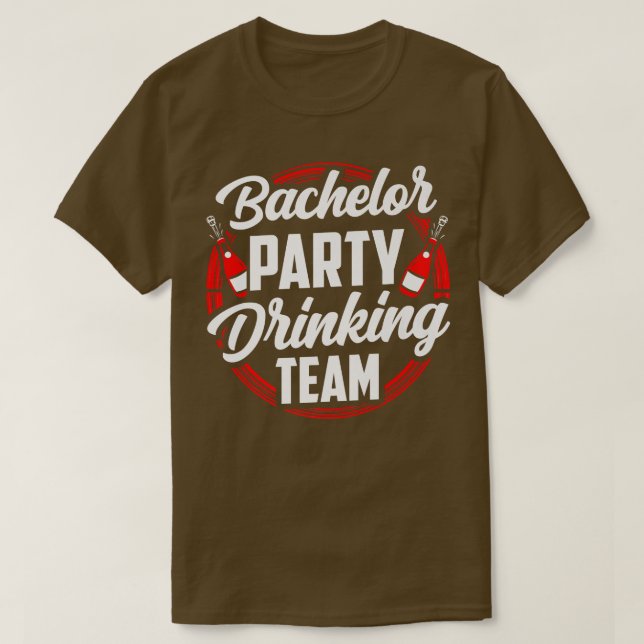 Camiseta Bachelor Party Drinking Team Groom Bride  (Diseño del anverso)