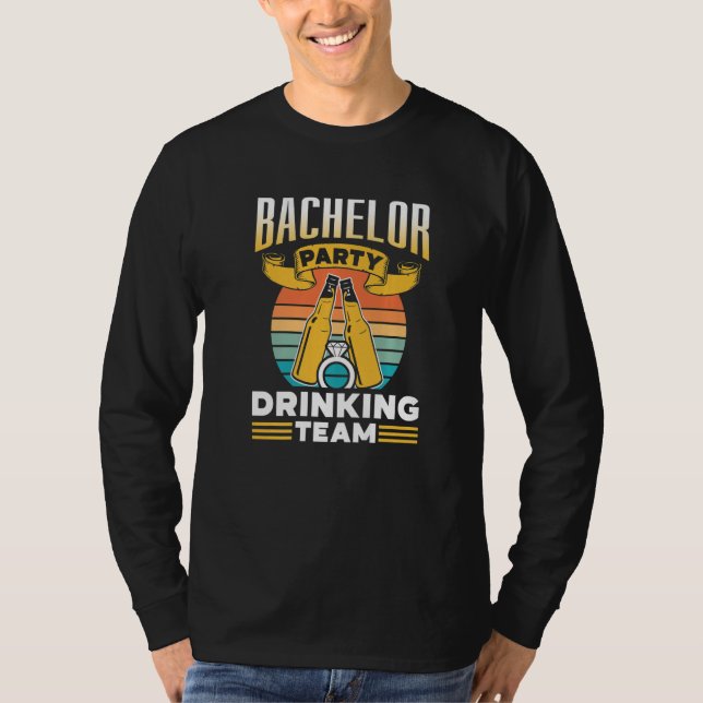 Camiseta Bachelor Party Drinking Team Groom Bride Premium (Anverso)
