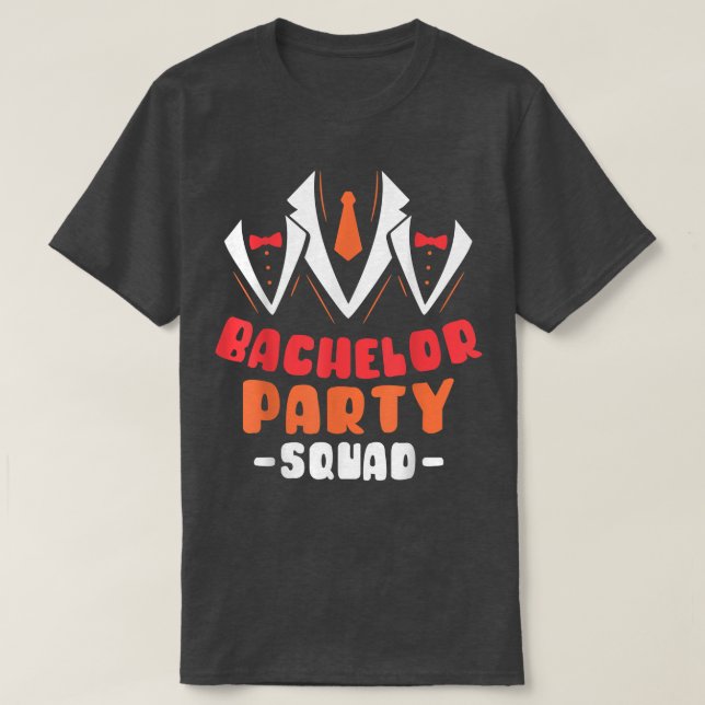 Camiseta Bachelor Party Squad Groom Bride Team  (Diseño del anverso)
